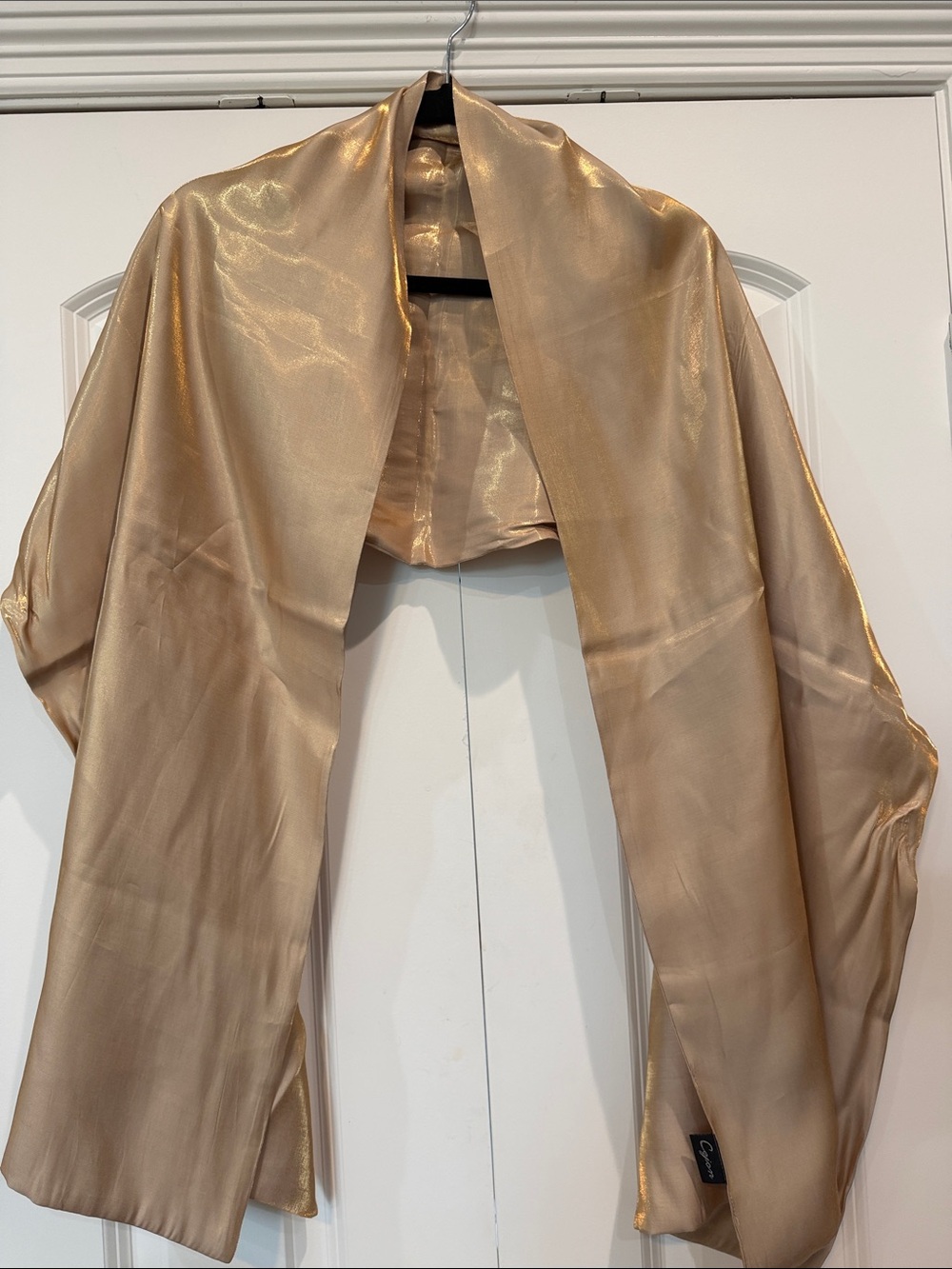 Cejon Champagne Gold Satin Scarf